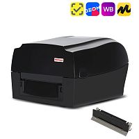 Комплект: термотрансферный принтер этикеток MERTECH TLP300 TERRA NOVA с отделителем (Ethernet, RS232, USB) black картинка от магазина Кассоптторг
